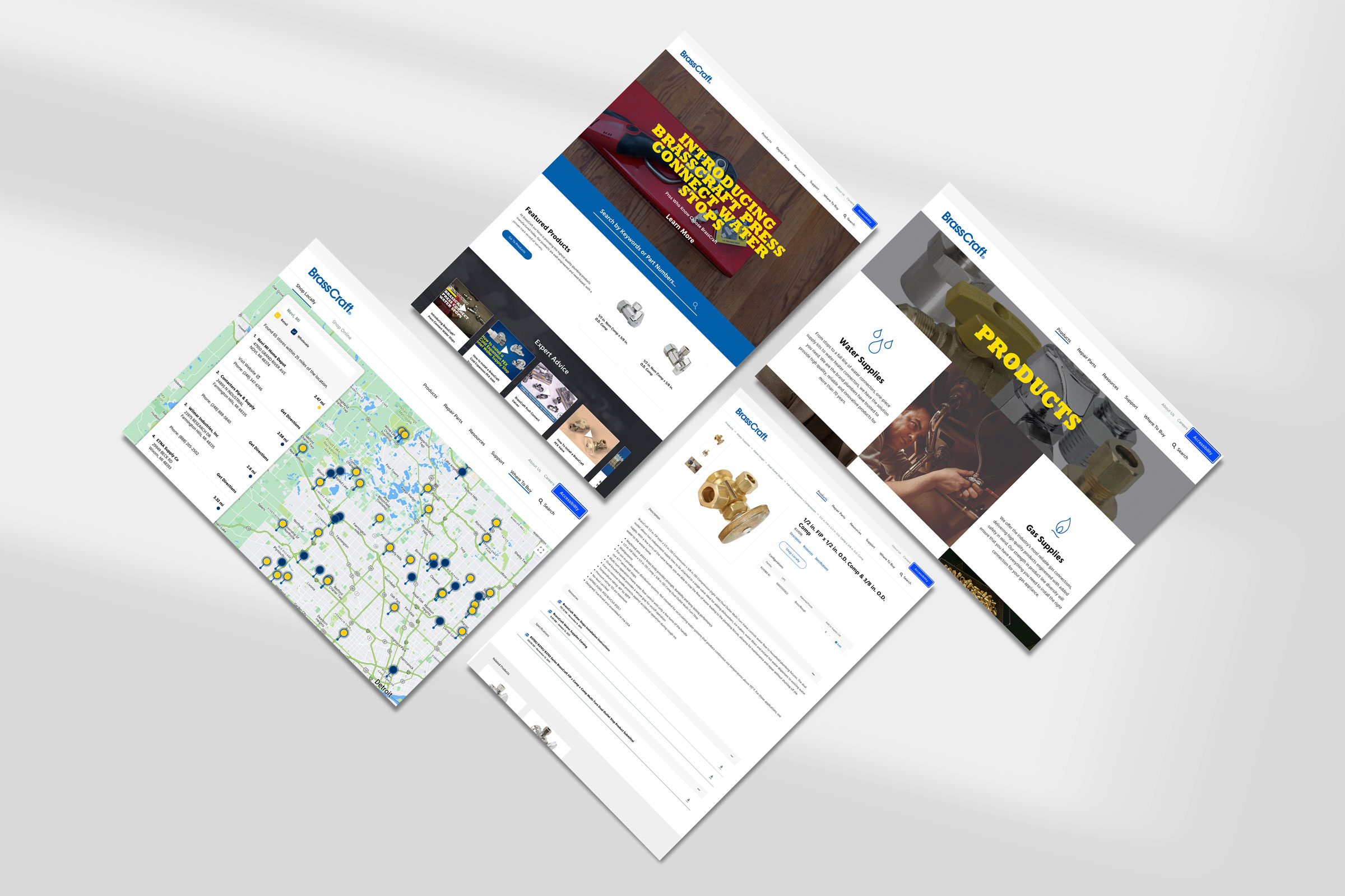 Brasscraft Website Mockup
