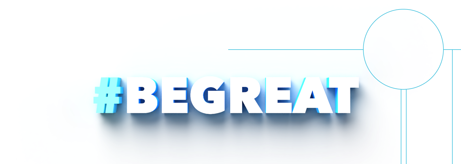 #BeGreat line graphic